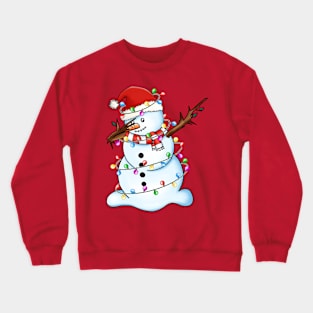 Snowman Dabbing Christmas Crewneck Sweatshirt